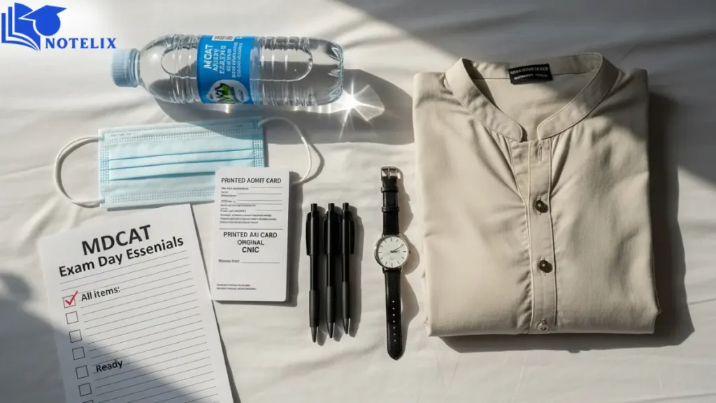 Exam Day Preparation Checklist Scene For MDCAT