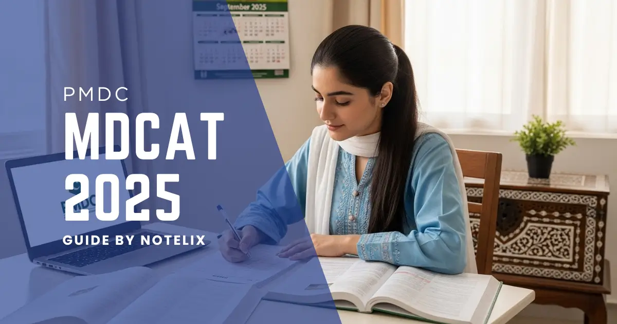 MDCAT 2025 – Guide for Pakistani Medical & Dental Candidates By Notelix