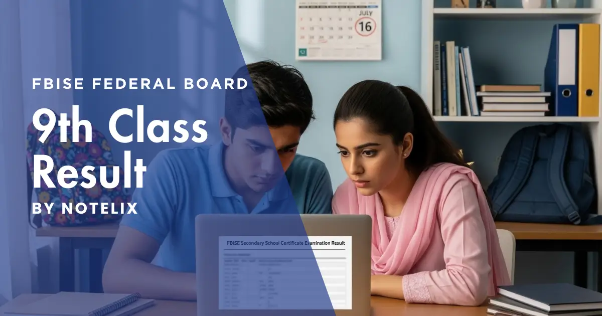 FBISE Federal Board 9th Class Result 2025 - Check by Roll Number, Name, SMS